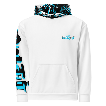 Anti-Bullsh!t Unisex cotton hoodie - White