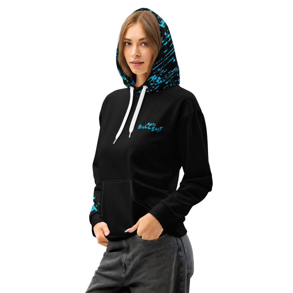 Anti-Bullsh!t unisex cotton hoodie - blue