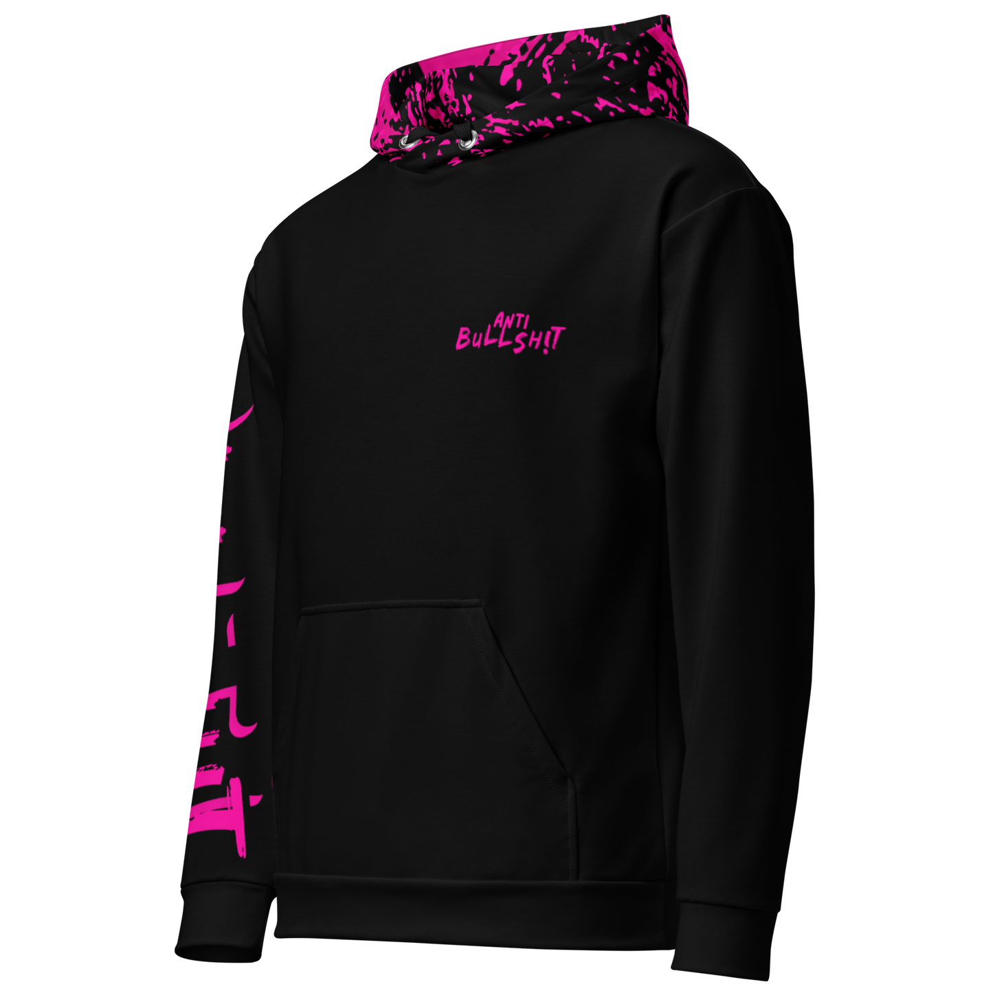 Anti-Bullsh!t unisex cotton hoodie - black
