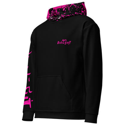 Anti-Bullsh!t unisex cotton hoodie - black