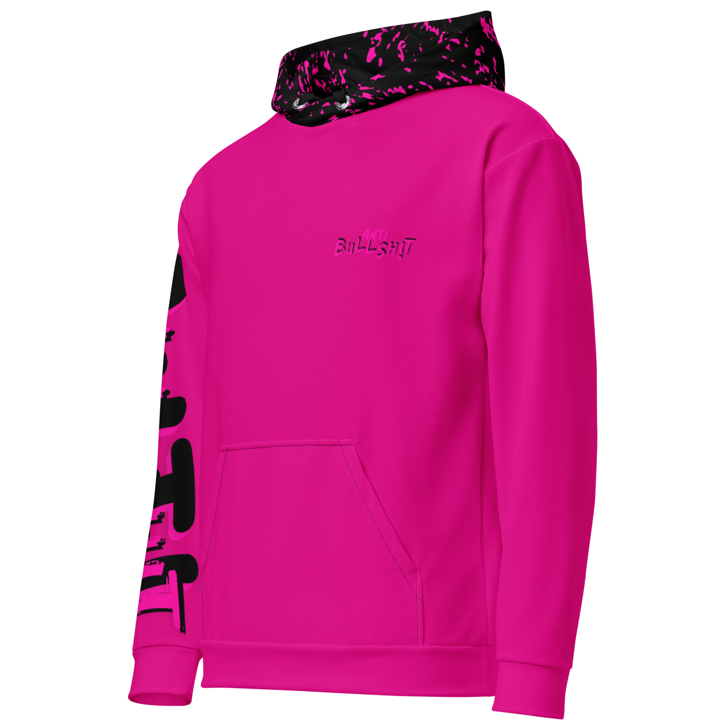 Anti- Bullsh!t unisex cotton hoodie - pink