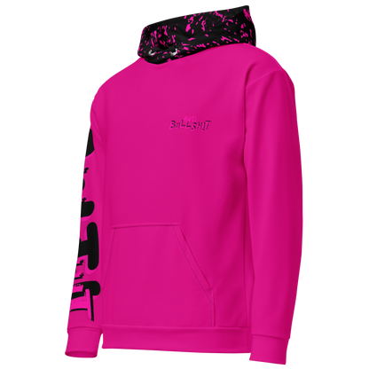 Anti- Bullsh!t unisex cotton hoodie - pink