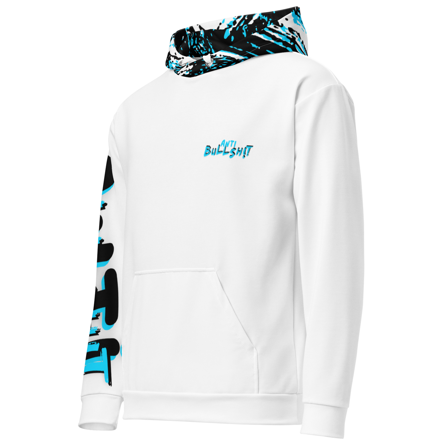 Anti-Bullsh!t Unisex cotton hoodie - White