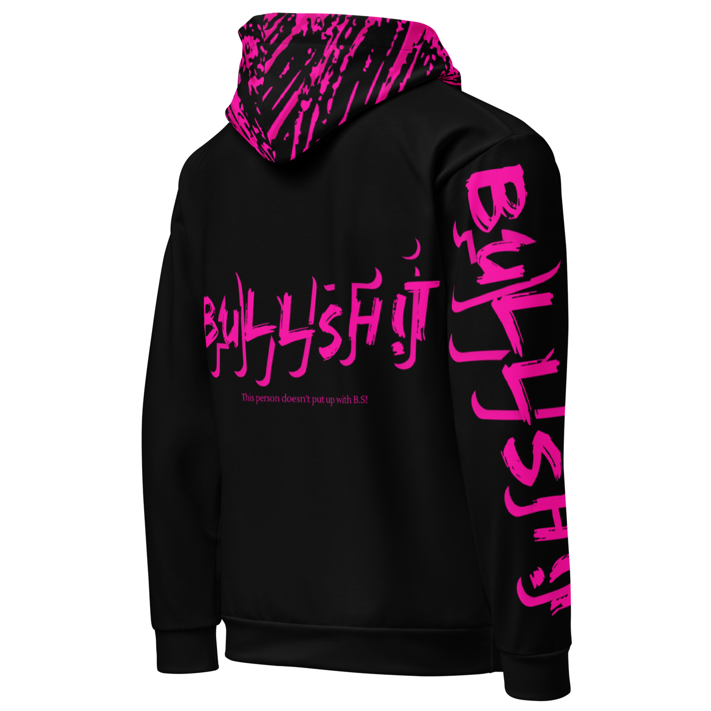 Anti-Bullsh!t unisex cotton hoodie - black