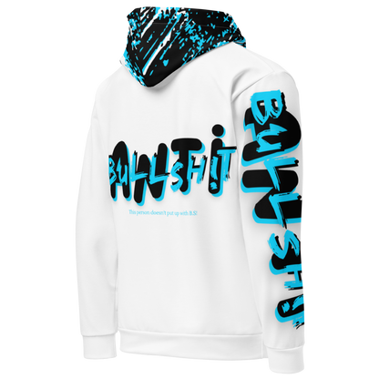 Anti-Bullsh!t Unisex cotton hoodie - White