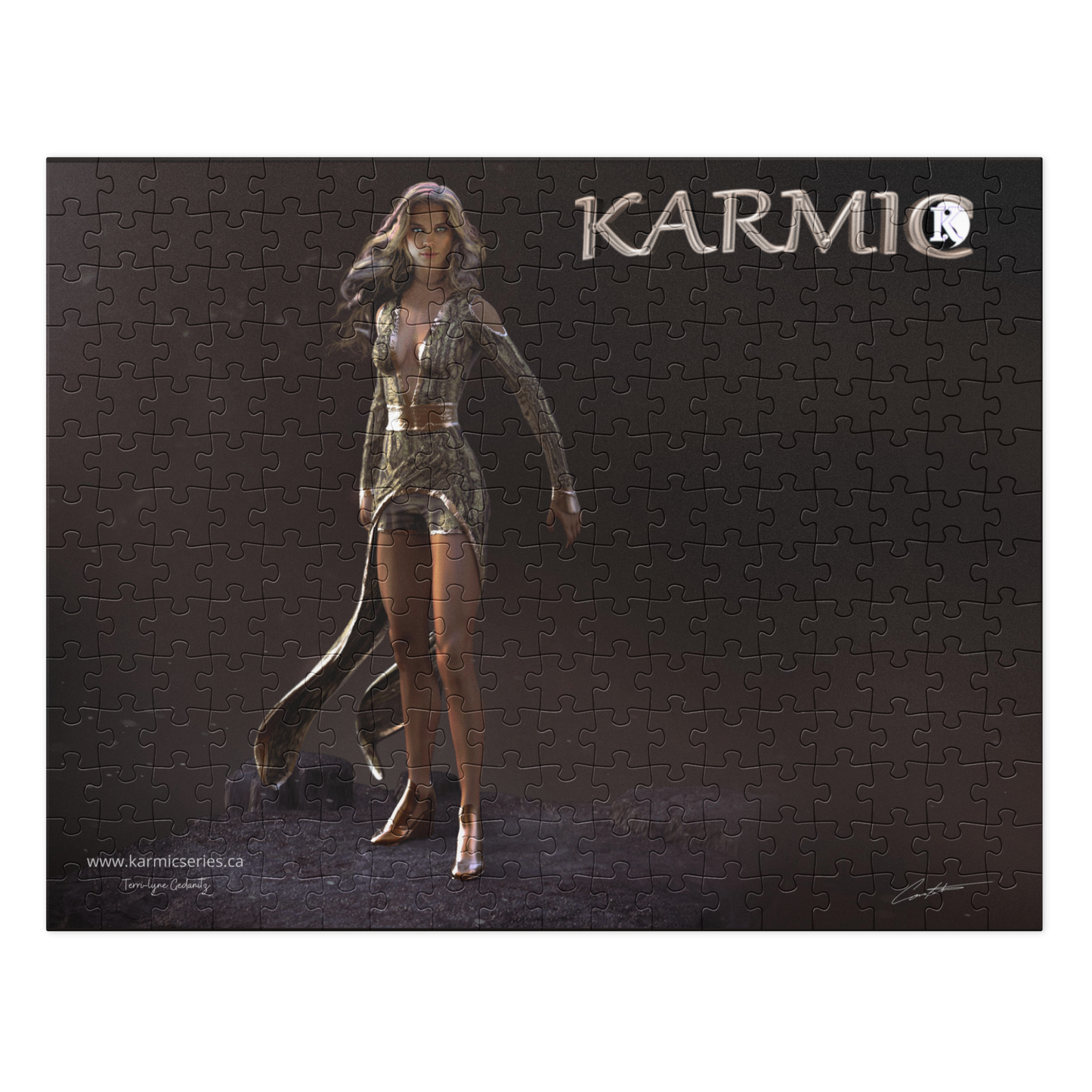 Karmic render 3 Jigsaw puzzle with tin