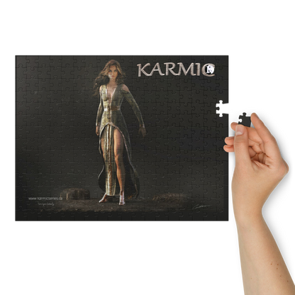 Karmic Render 1 Jigsaw puzzle with tin