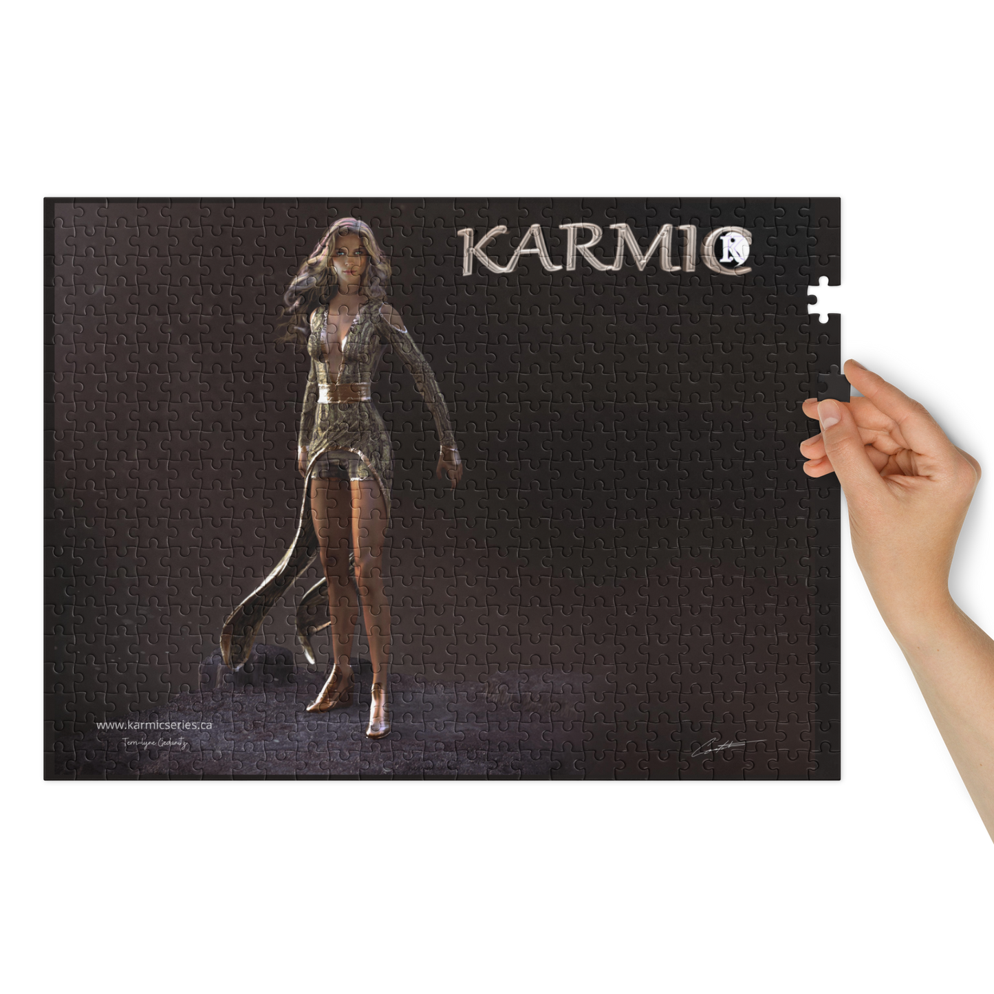 Karmic render 3 Jigsaw puzzle with tin