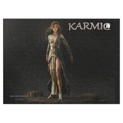 Karmic Render 1 Jigsaw puzzle with tin