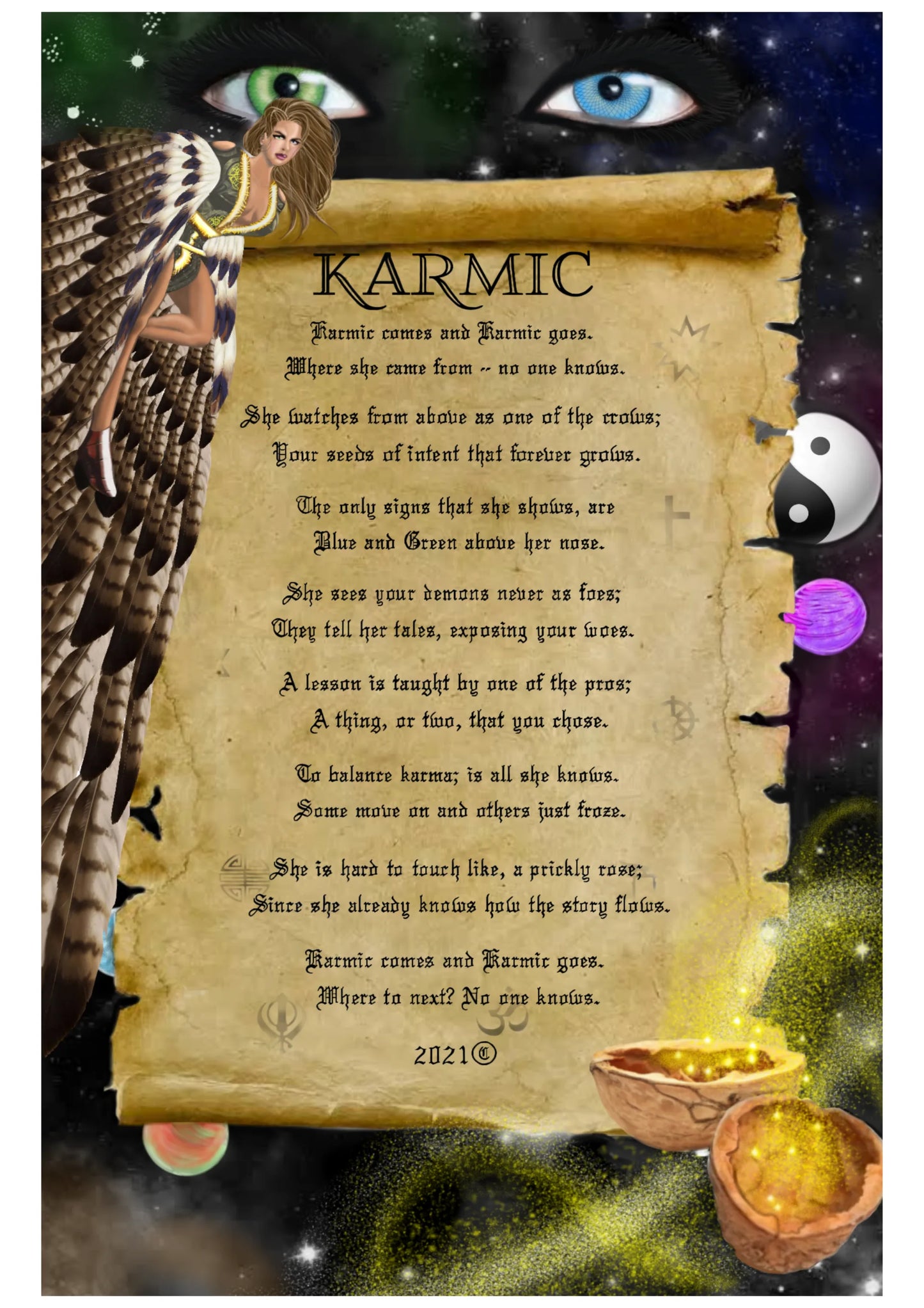 KARMIC Graphic Novel – Signed copy with bonus bookmark and sticker