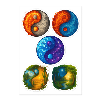 Yin Yang Sticker sheet