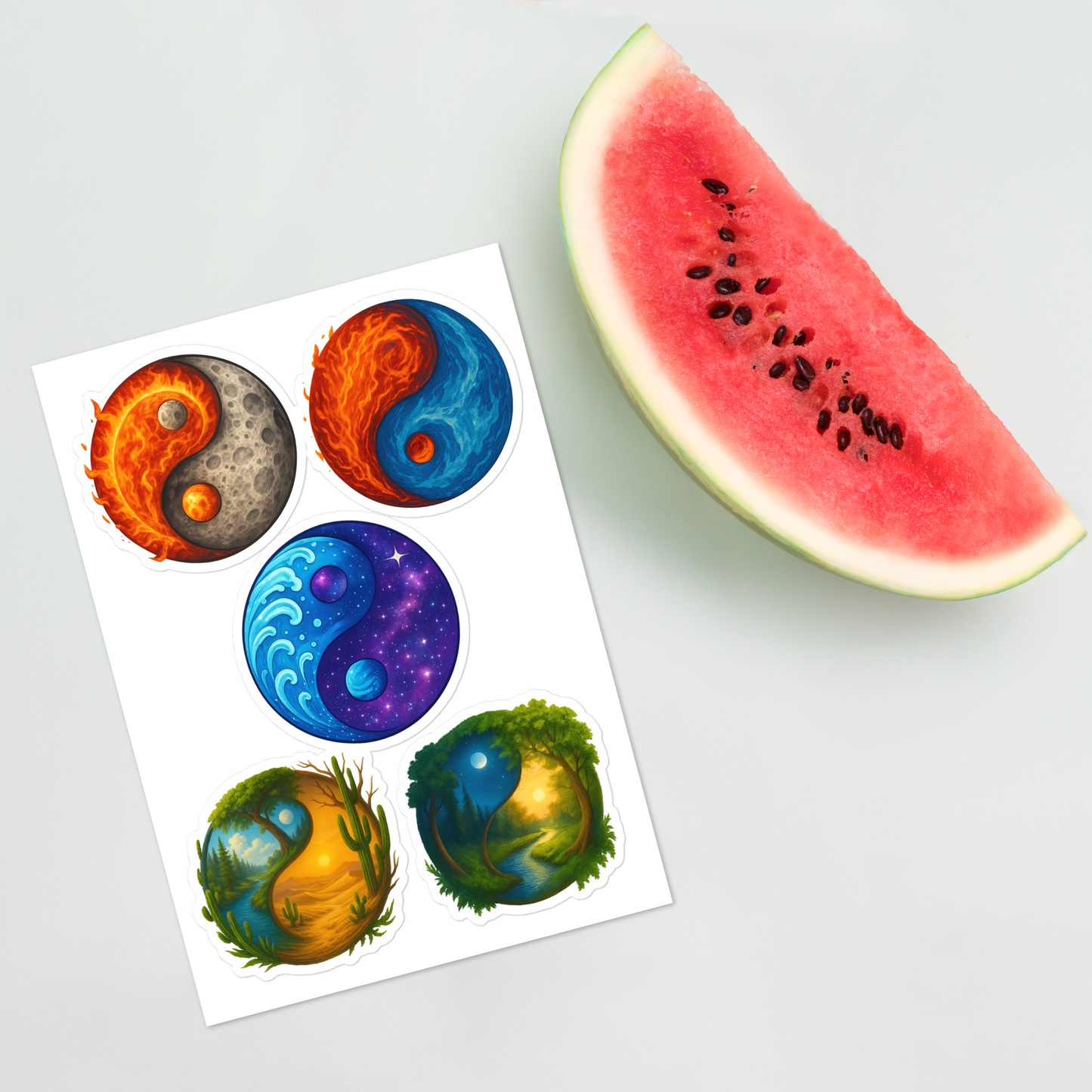 Yin Yang Sticker sheet