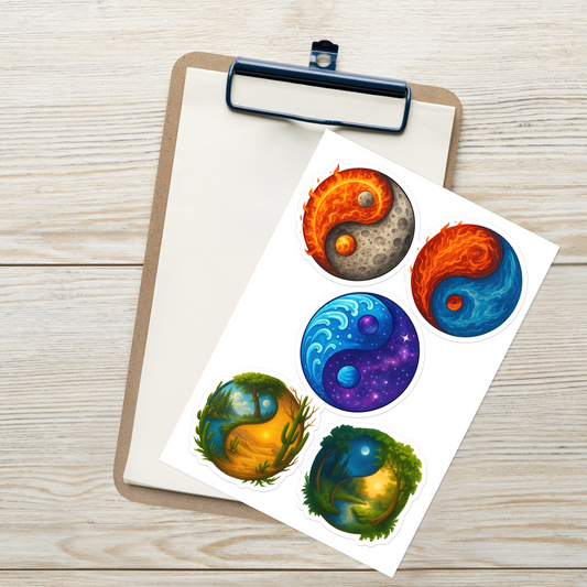 Yin Yang Sticker sheet